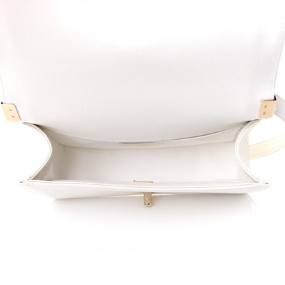 Chanel Caviar Quilted Medium Boy Flap White 8 of 10