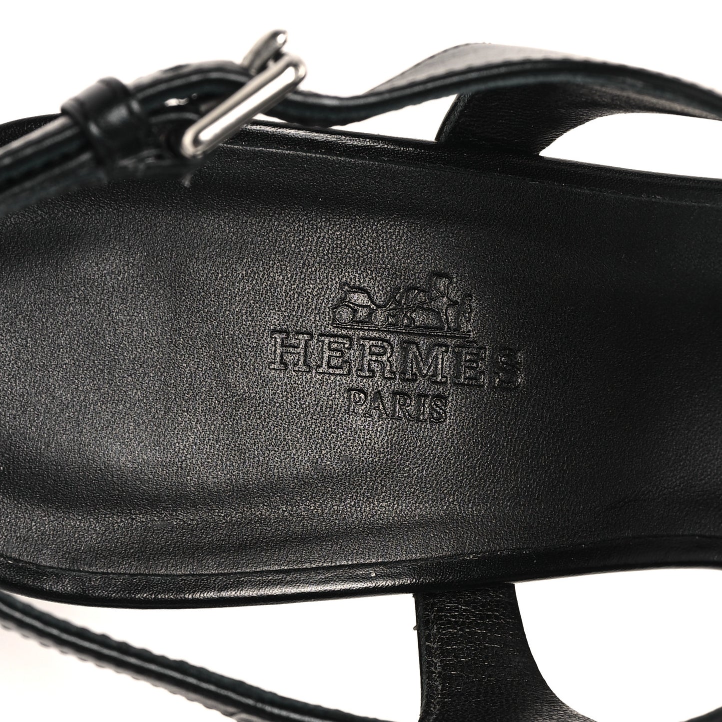 Calfskin Electra 90 Sandals 38 Black