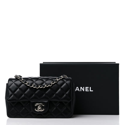 Chanel Lambskin Quilted Mini Rectangular Flap Black 10 of 10