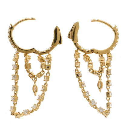Anita Ko 18K Yellow Gold Diamond Sophia Huggie Earrings 3 of 5