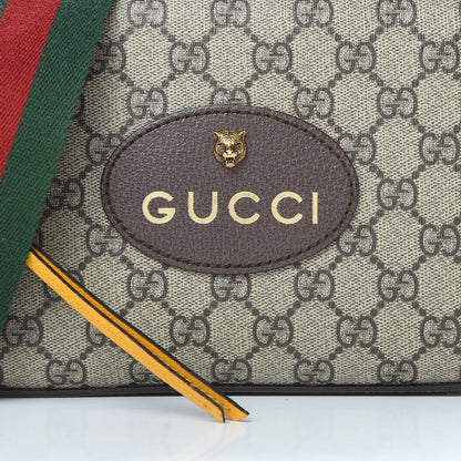 Gucci GG Supreme Monogram Web Neo Vintage Shoulder Bag Beige New Acero Crop 8 of 11