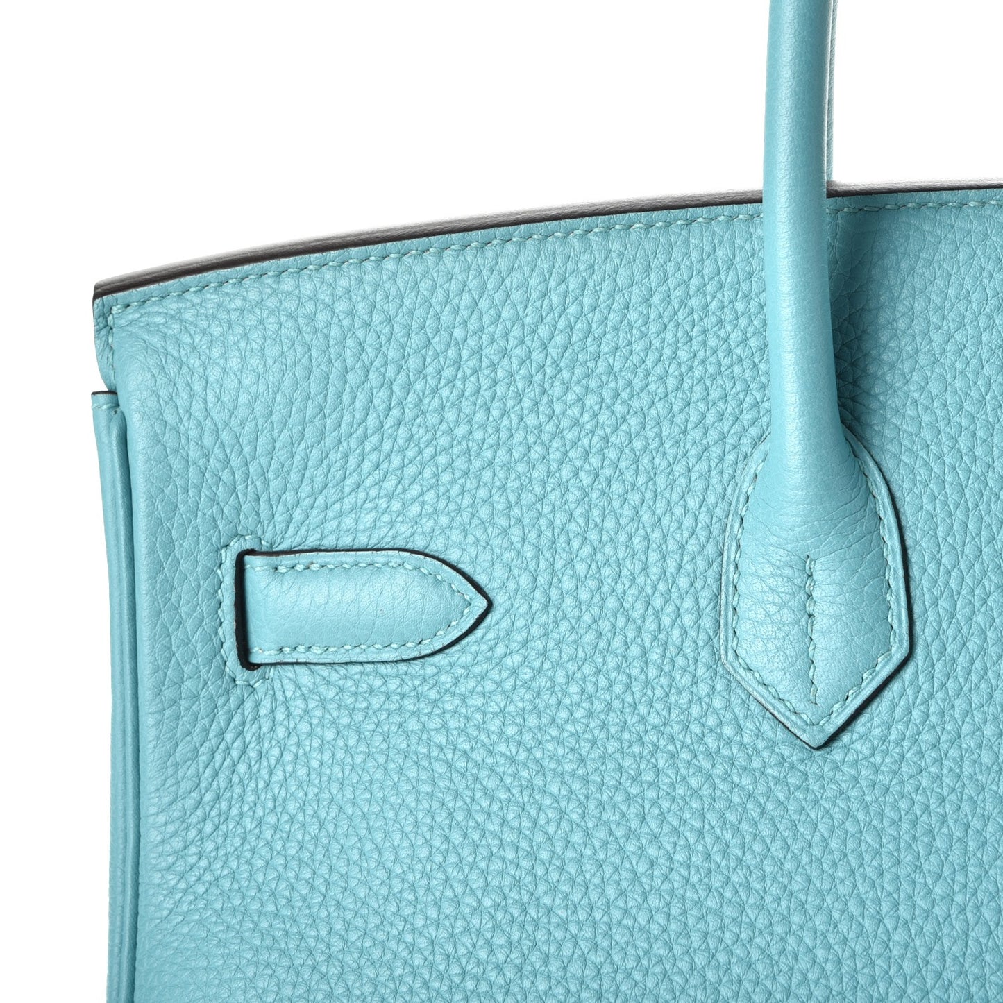 Taurillon Clemence Birkin 35 Bleu Atoll