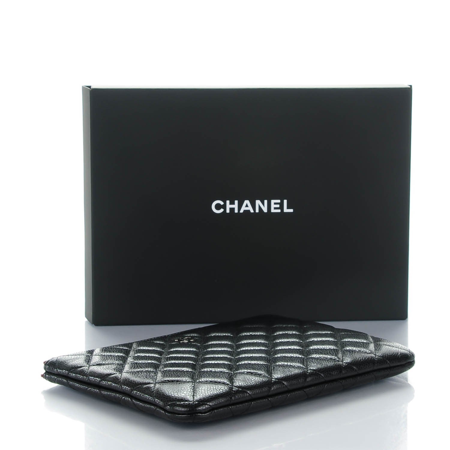 Chanel Caviar Quilted Medium Cosmetic Case Black 4 of 7
