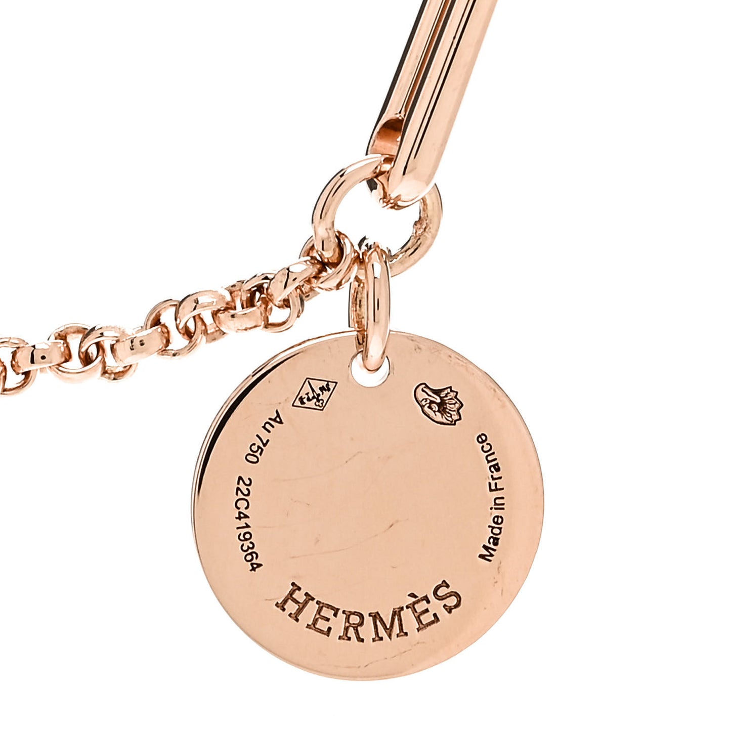 18K Rose Gold Diamond TPM Ex-Libris Pendant Necklace