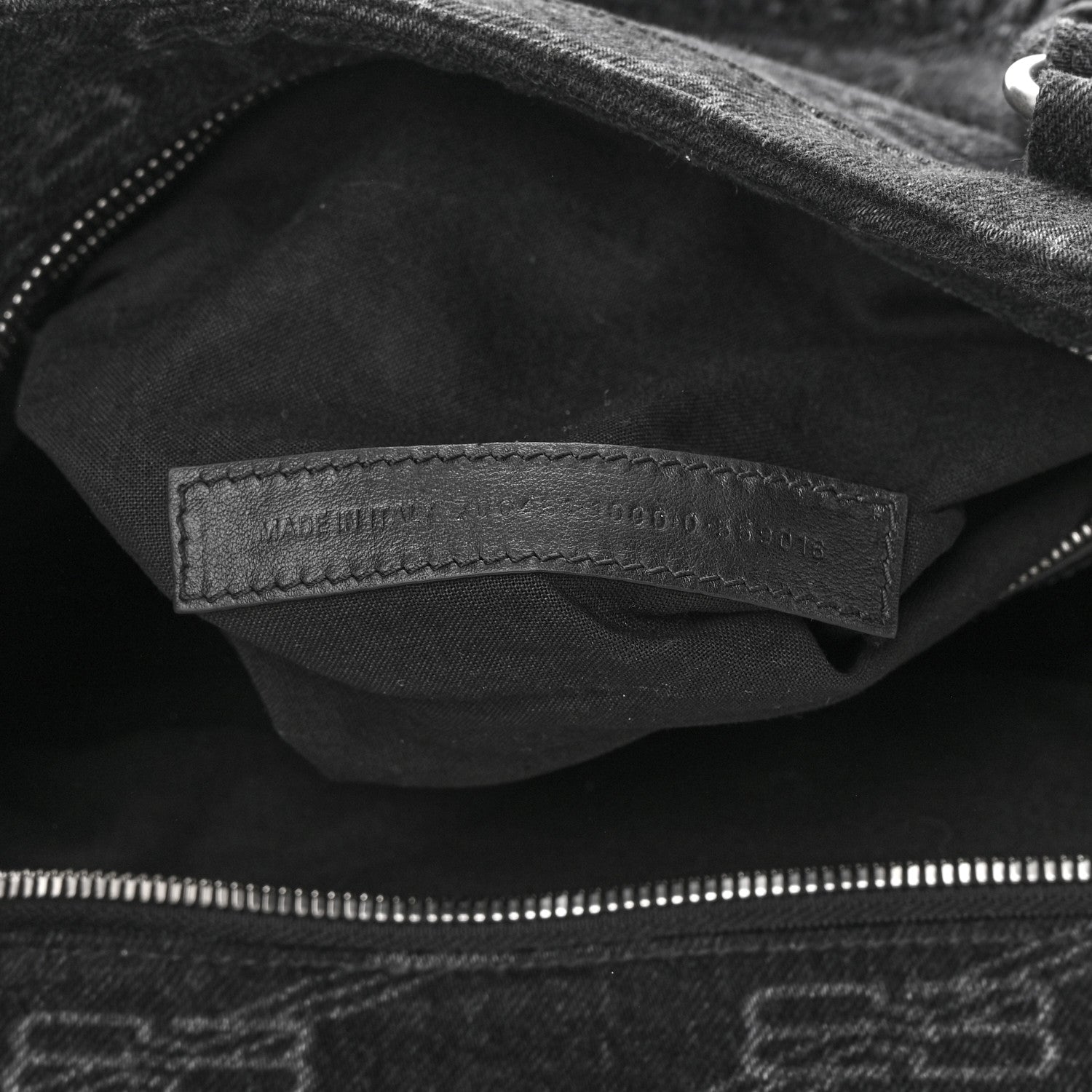 Balenciaga Washed Denim BB Monogram Neo Cagole City Handbag Black 7 of 13