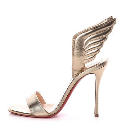 Christian Louboutin Metallic Nappa Samotresse 100 Sandals 39 Light Gold 1 of 15