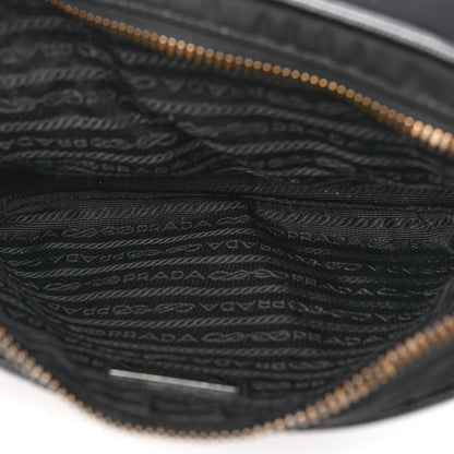 Prada Re-Nylon Saffiano Pocket Single Snap Buckle Shoulder Bag Black 5 of 12