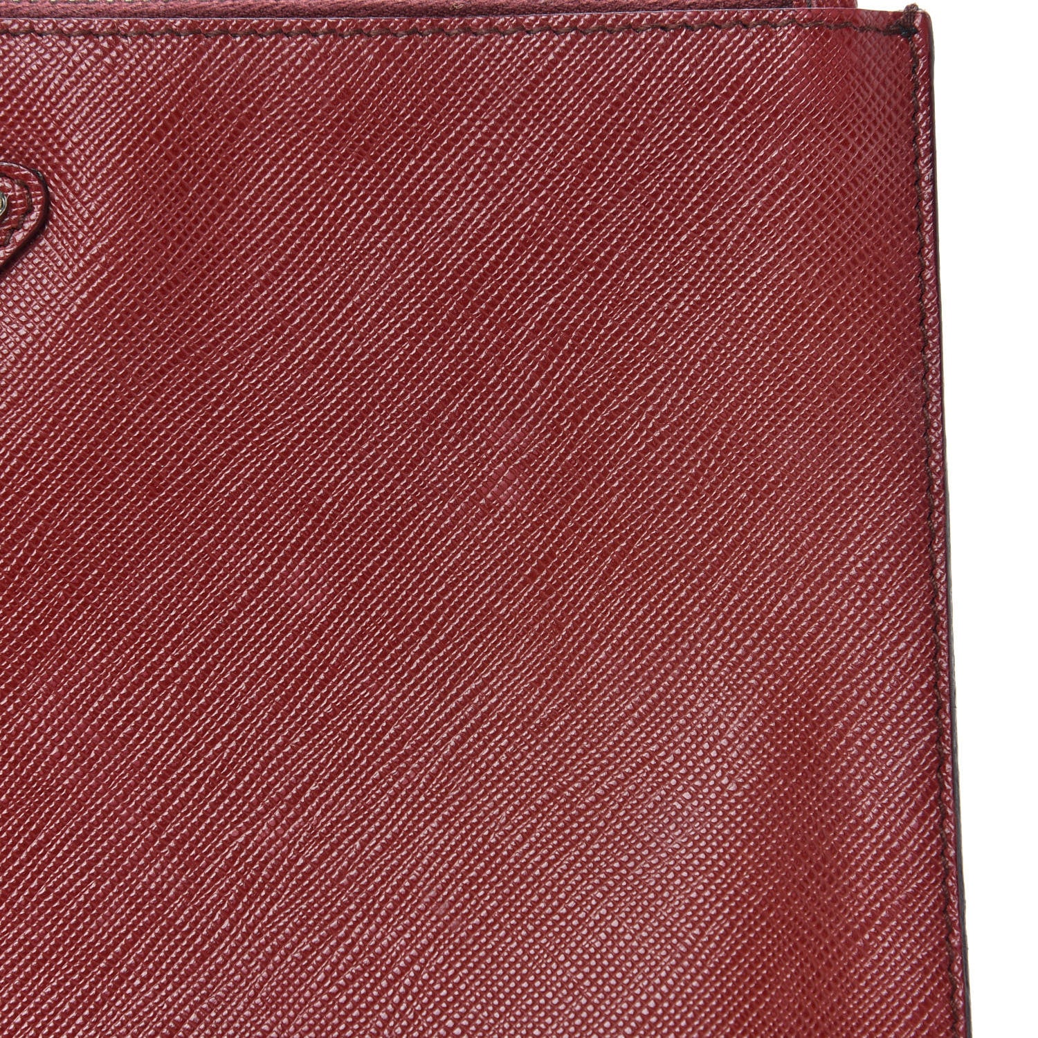 Prada Saffiano Flat Cosmetic Pouch Rubino 7 of 9