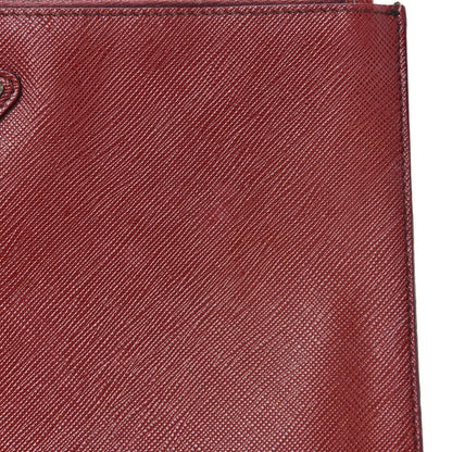 Prada Saffiano Flat Cosmetic Pouch Rubino 7 of 9