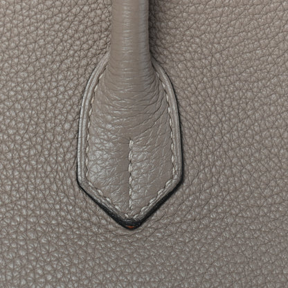 Hermes Taurillon Clemence Birkin 35 Gris Tourterelle 8 of 33