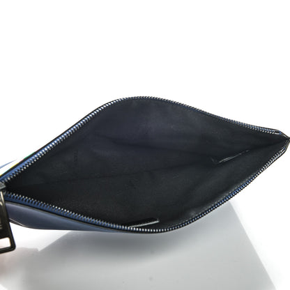 Fendi Vitello Century Lined Monster Eyes Pouch True Blue Celeste Multicolor 5 of 6