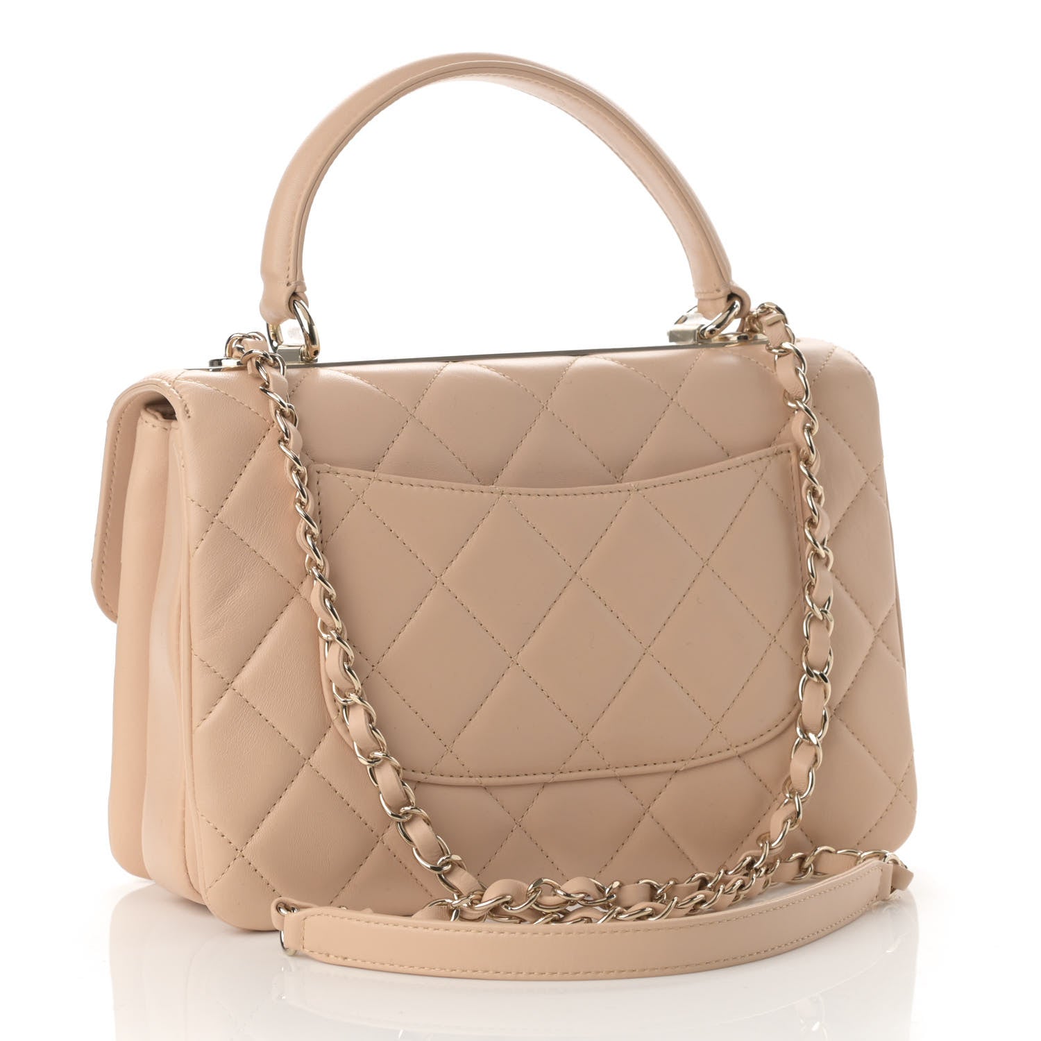 Chanel Lambskin Quilted Small Trendy CC Dual Handle Flap Bag Beige 3 of 10