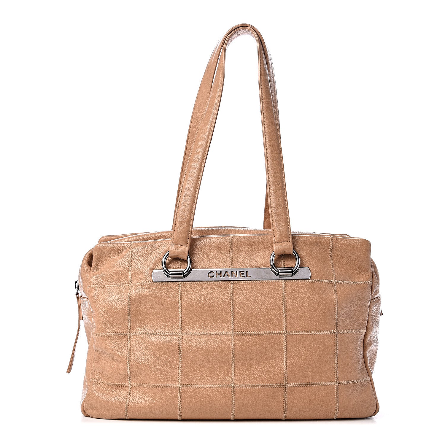 Chanel Caviar Square Stitched Tote Beige 1 of 15