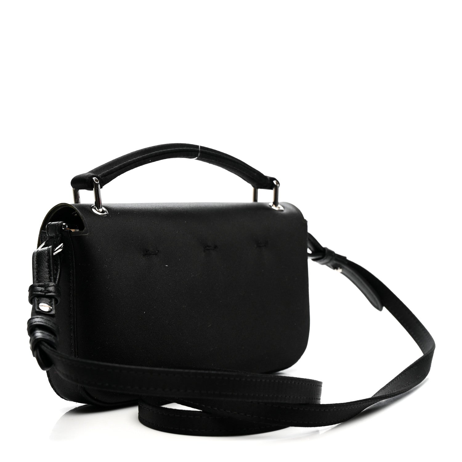 Fendi Silk Satin Phone Baguette Black 1778577 – FASHIONPHILE