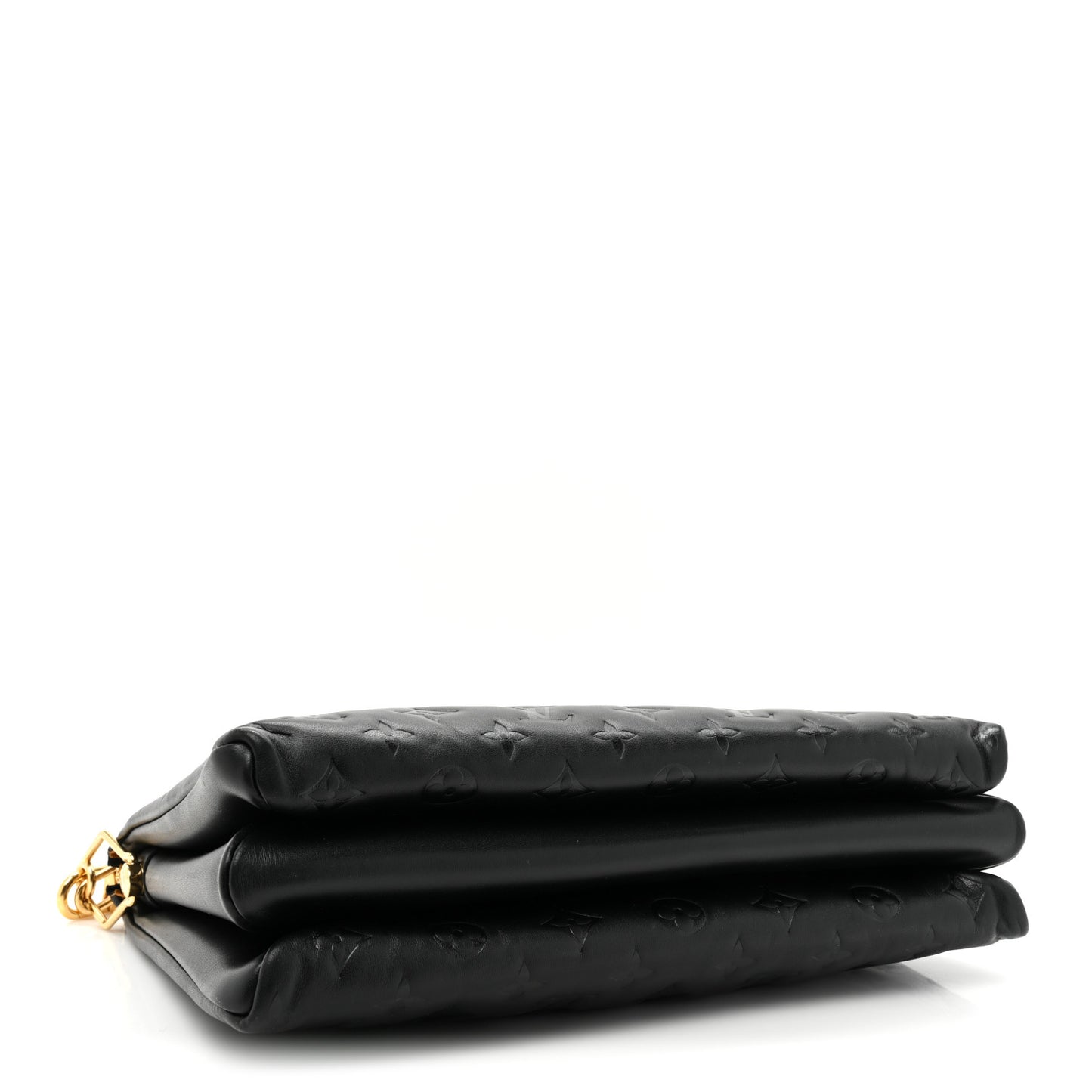 Lambskin Embossed Monogram Coussin MM Black