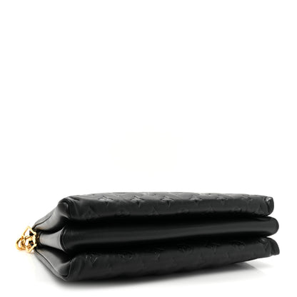 Louis Vuitton Lambskin Embossed Monogram Coussin MM Black 4 of 10