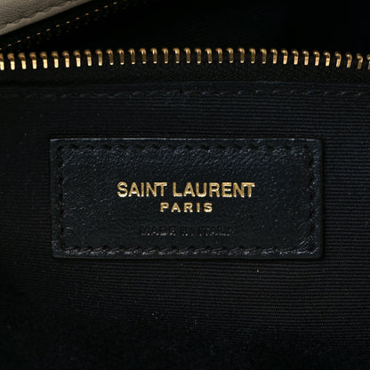 Saint Laurent Boucle Tweed Quilted Small Loulou Puffer Monogram Chain Satchel Crema Soft 6 of 9