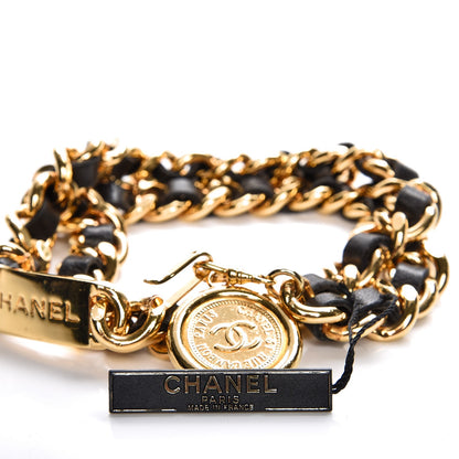 Chanel Lambskin Chain CC Medallion Belt Black Gold 3 of 6