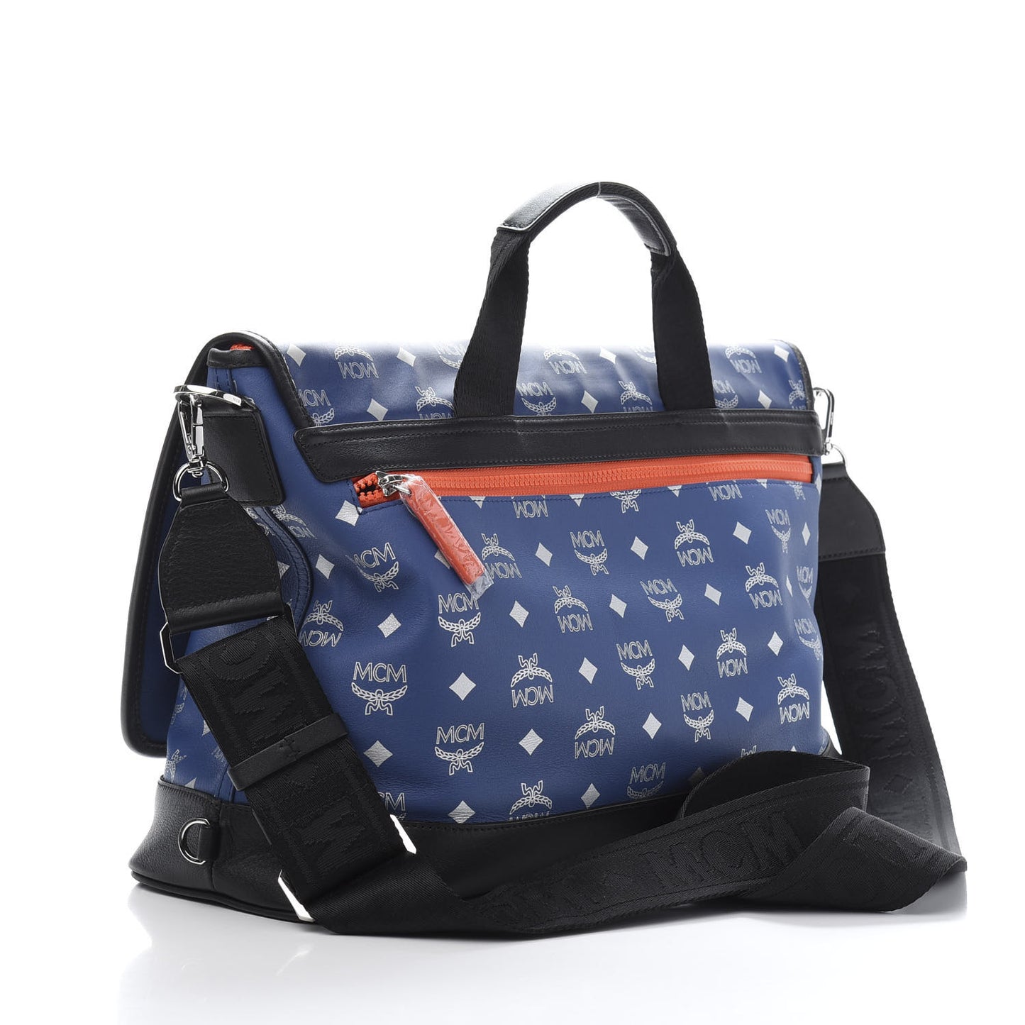 Visetos Reflective Nylon Large Resnick Crossbody Bag Estate Blue
