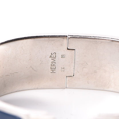 Hermes Enamel Wide Clic Clac H Bracelet GM Indigo 4 of 7