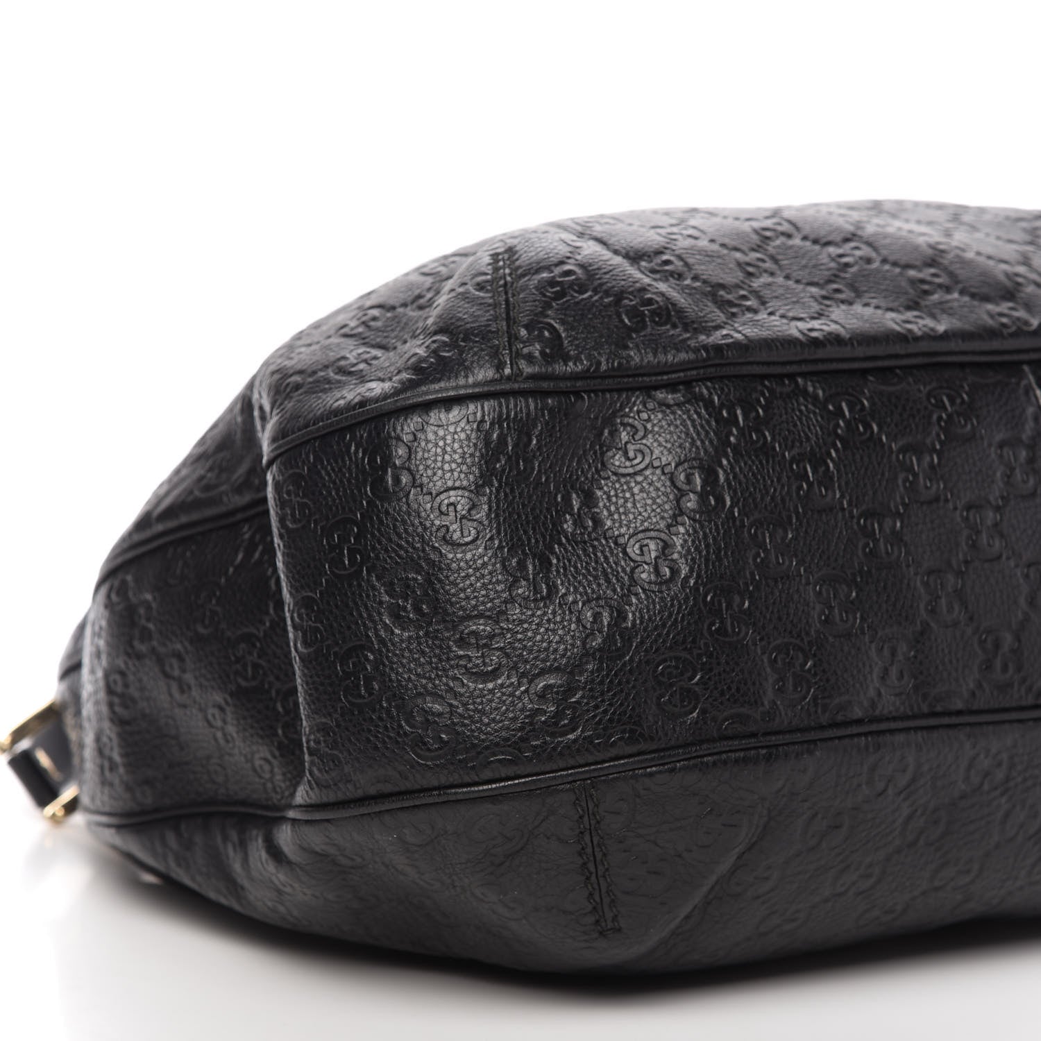 Gucci Guccissima Large New Ladies Web Hobo Black 6 of 11