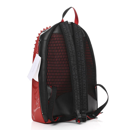 Christian Louboutin Calfskin Nylon Backparis Spiked Backpack Black 3 of 9
