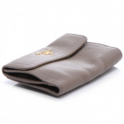 Prada Vitello Daino Compact Wallet Argilla 4 of 7