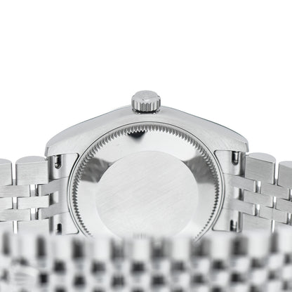 Rolex Stainless Steel 18K White Gold 31mm Oyster Perpetual Datejust Watch Silver Roman 178274 4 of 5