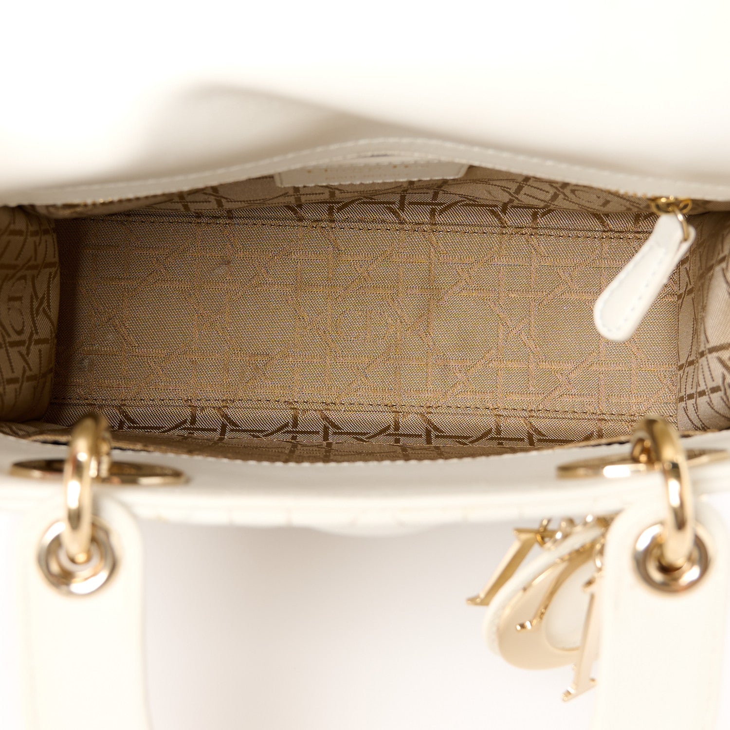 Christian Dior Lambskin Cannage Small My ABCDior Lady Dior White 5 of 11