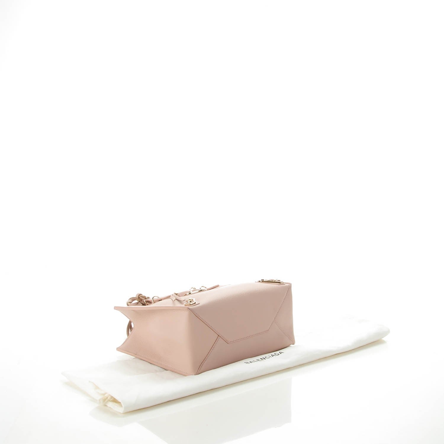Balenciaga Grained Calfskin Gold Metallic Edge Hardware Papier Mini A4 Tote 4 of 7