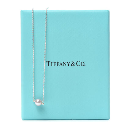 Tiffany Sterling Silver Pink Pearl Elsa Peretti Pearl By The Yard Necklace 6 of 6