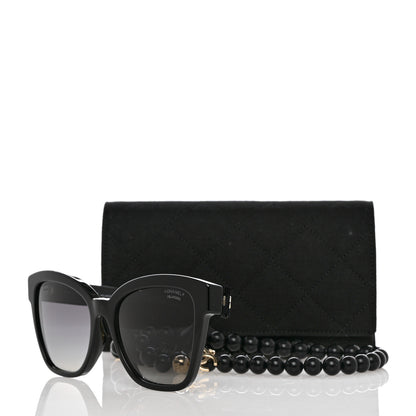 Chanel Acetate Chain Square Sunglasses 5487-A Black 10 of 10