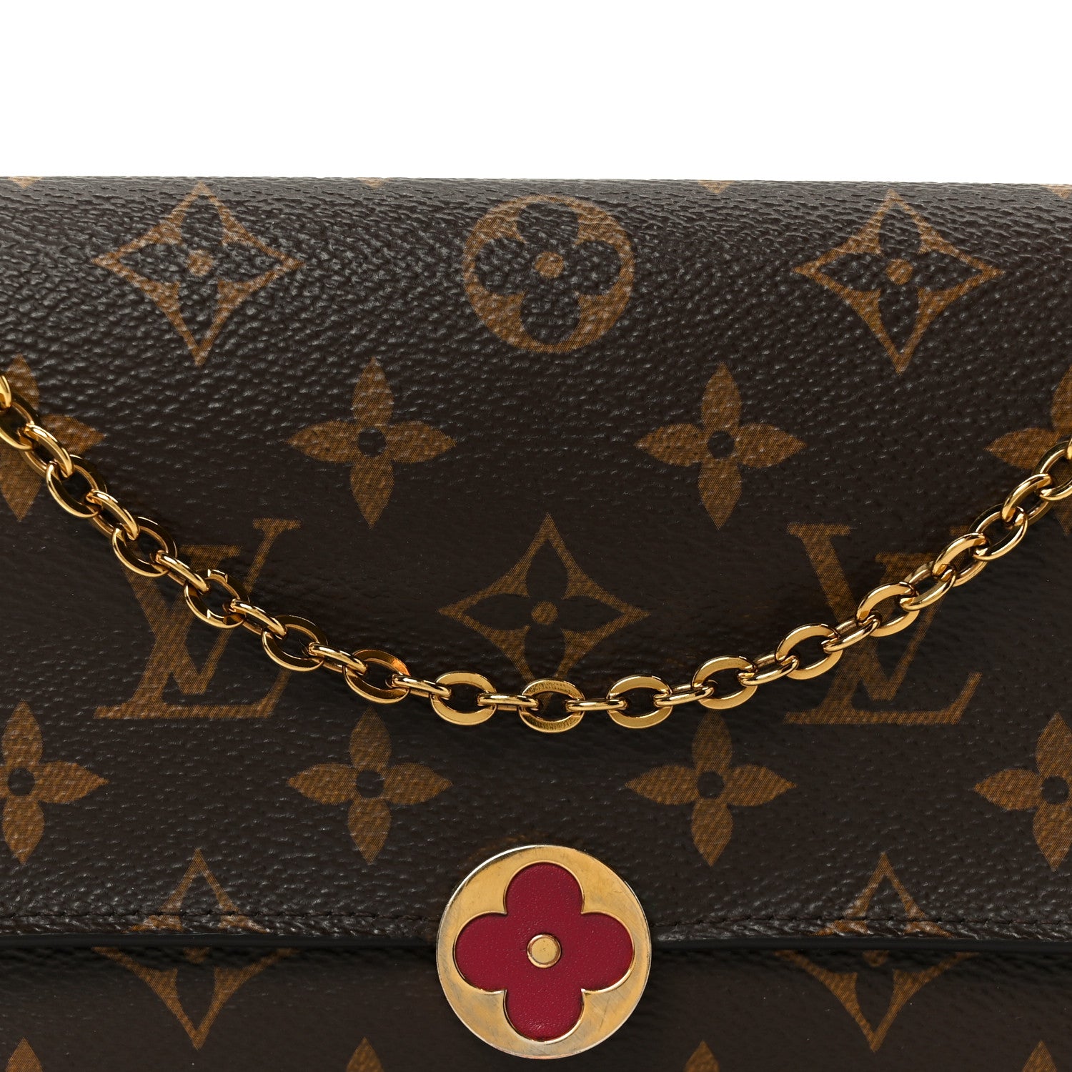 Louis Vuitton Monogram Flore Chain Wallet Fuchsia 6 of 8