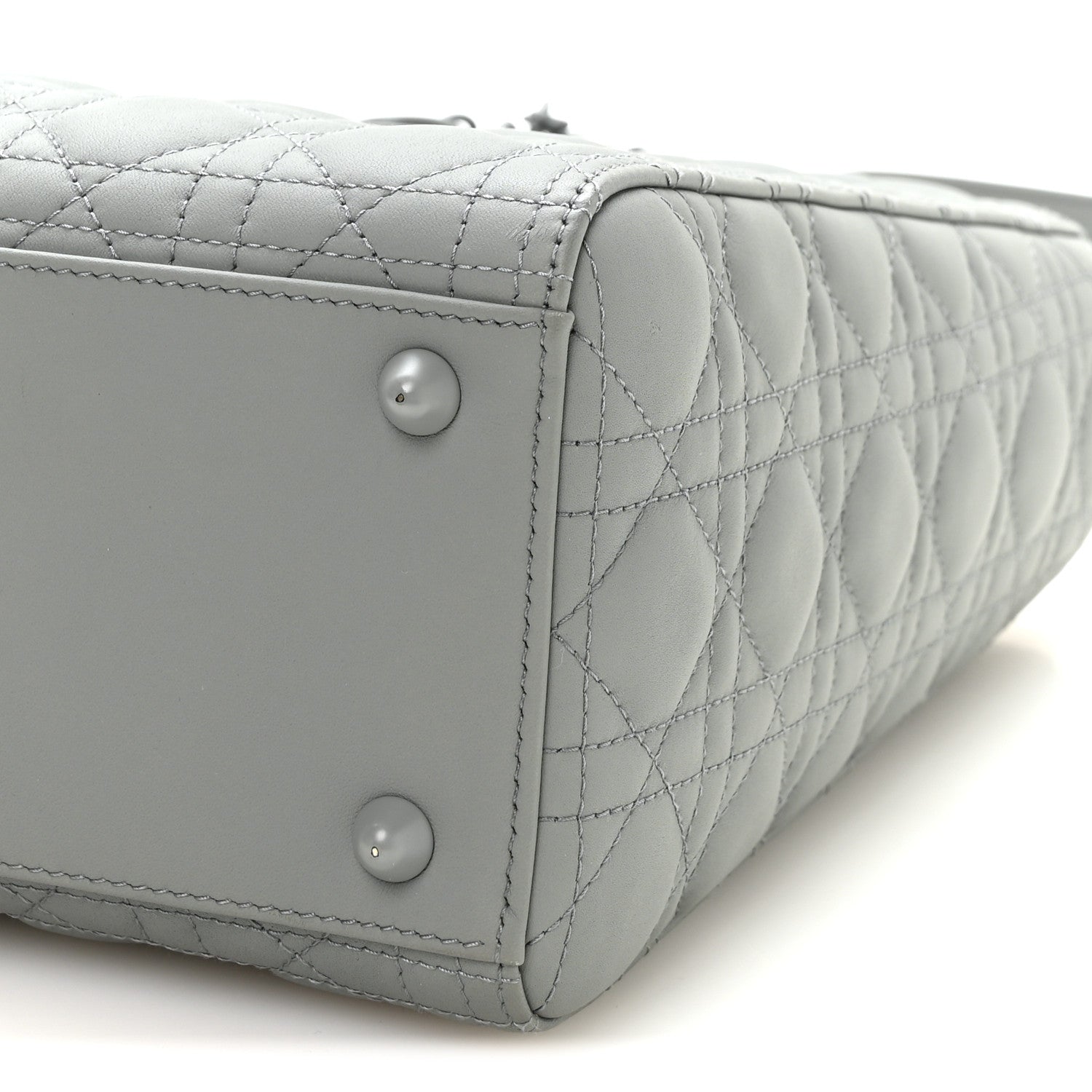 Christian Dior Ultra Matte Calfskin Cannage Large Lady Dior Grey Stone Grey Stone 10 of 10