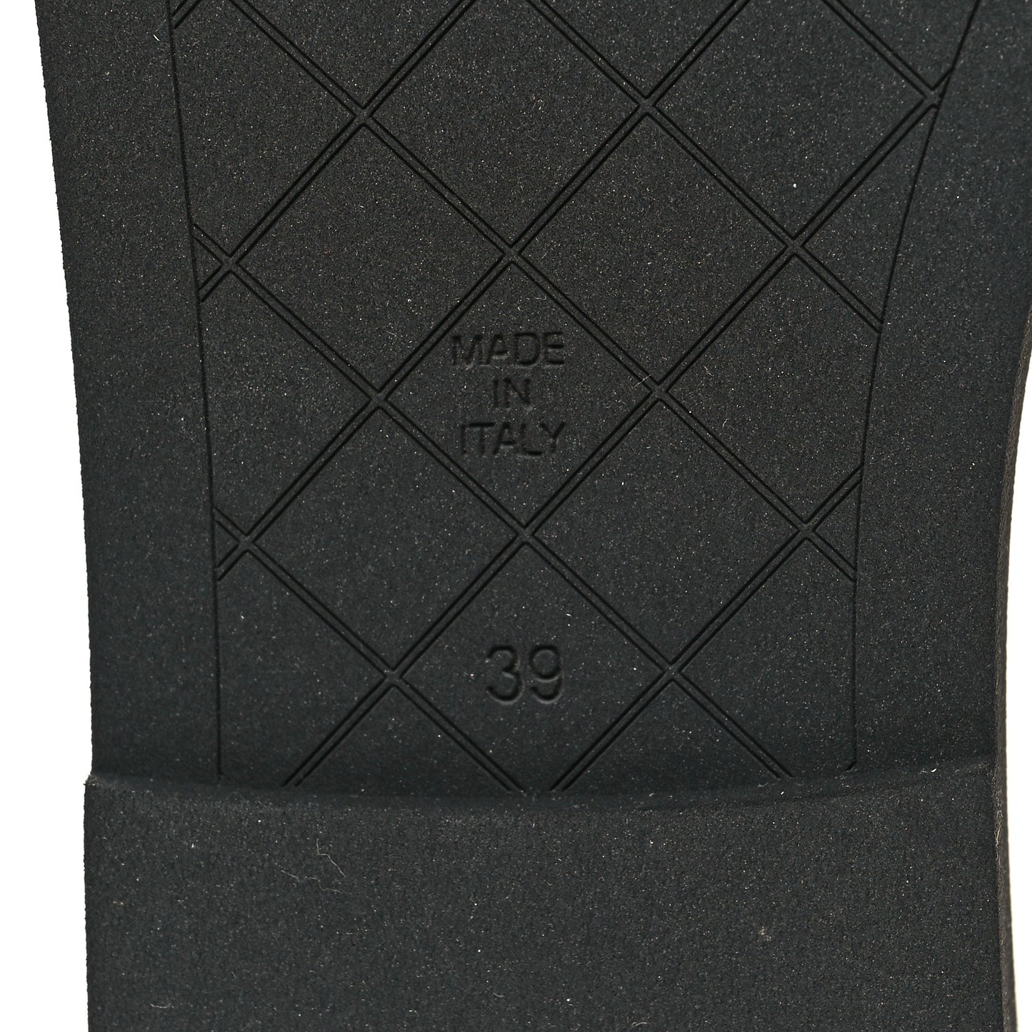 Lambskin Quilted Textured CC Mules Sandals 39 Black