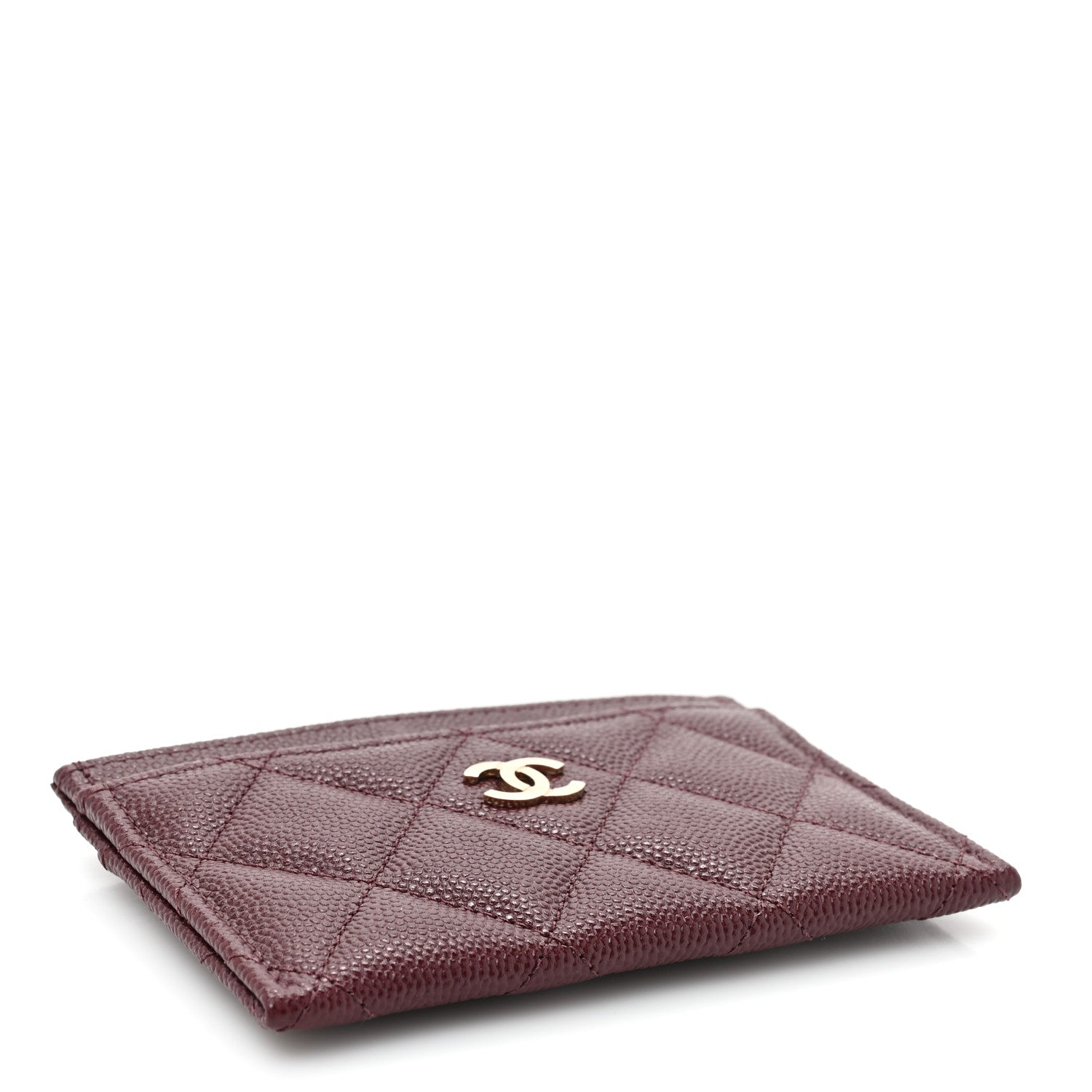 Chanel Caviar Quilted Card Holder Burgundy 4 of 11