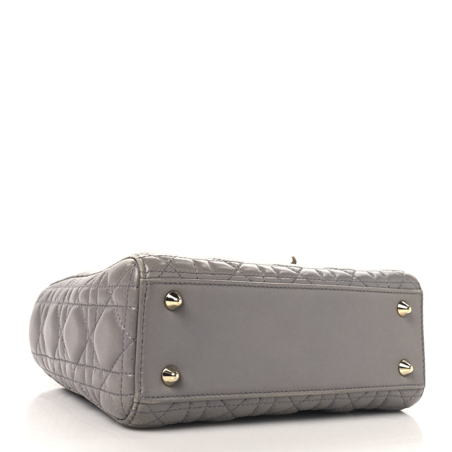 Lambskin Cannage Small Lucky Badges My Lady Dior Grey