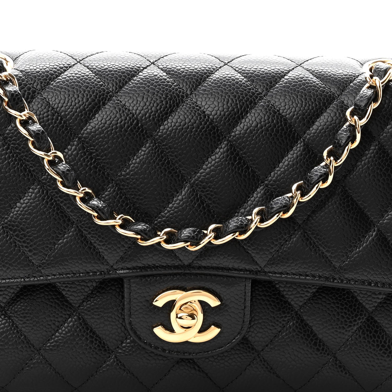 Chanel Caviar Quilted Medium Double Flap Black 8 of 11