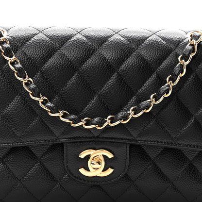 Chanel Caviar Quilted Medium Double Flap Black 8 of 11