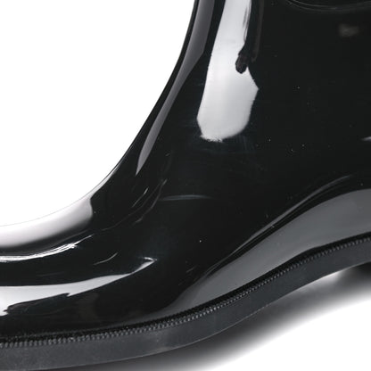 Louis Vuitton Rubber Embossed Monogram Drops High Rain Boots 37 Black 9 of 13