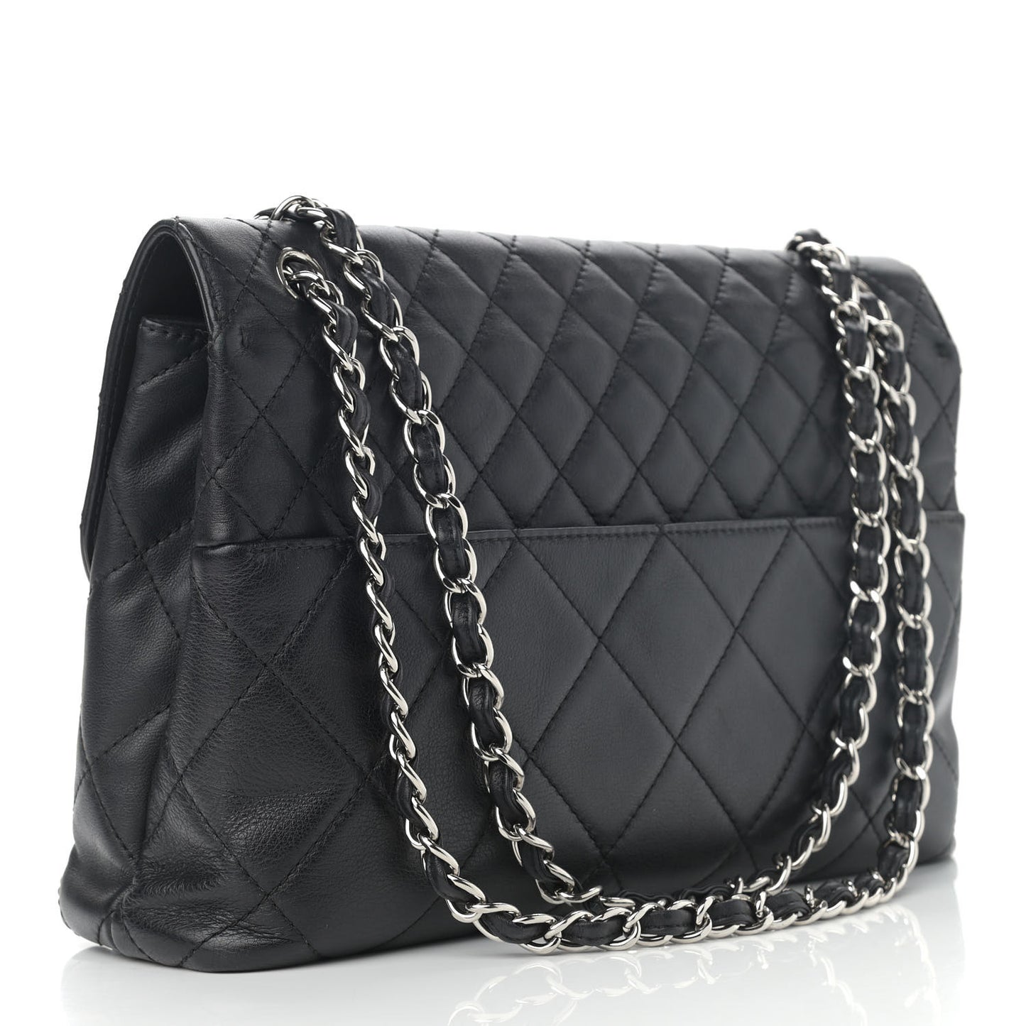Calfskin Quilted In The Business Flap Bag Black