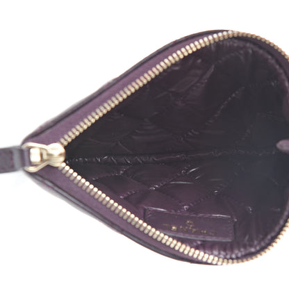 Chanel Lambskin Quilted Small Cosmetic Case Dark Purple 5 of 8