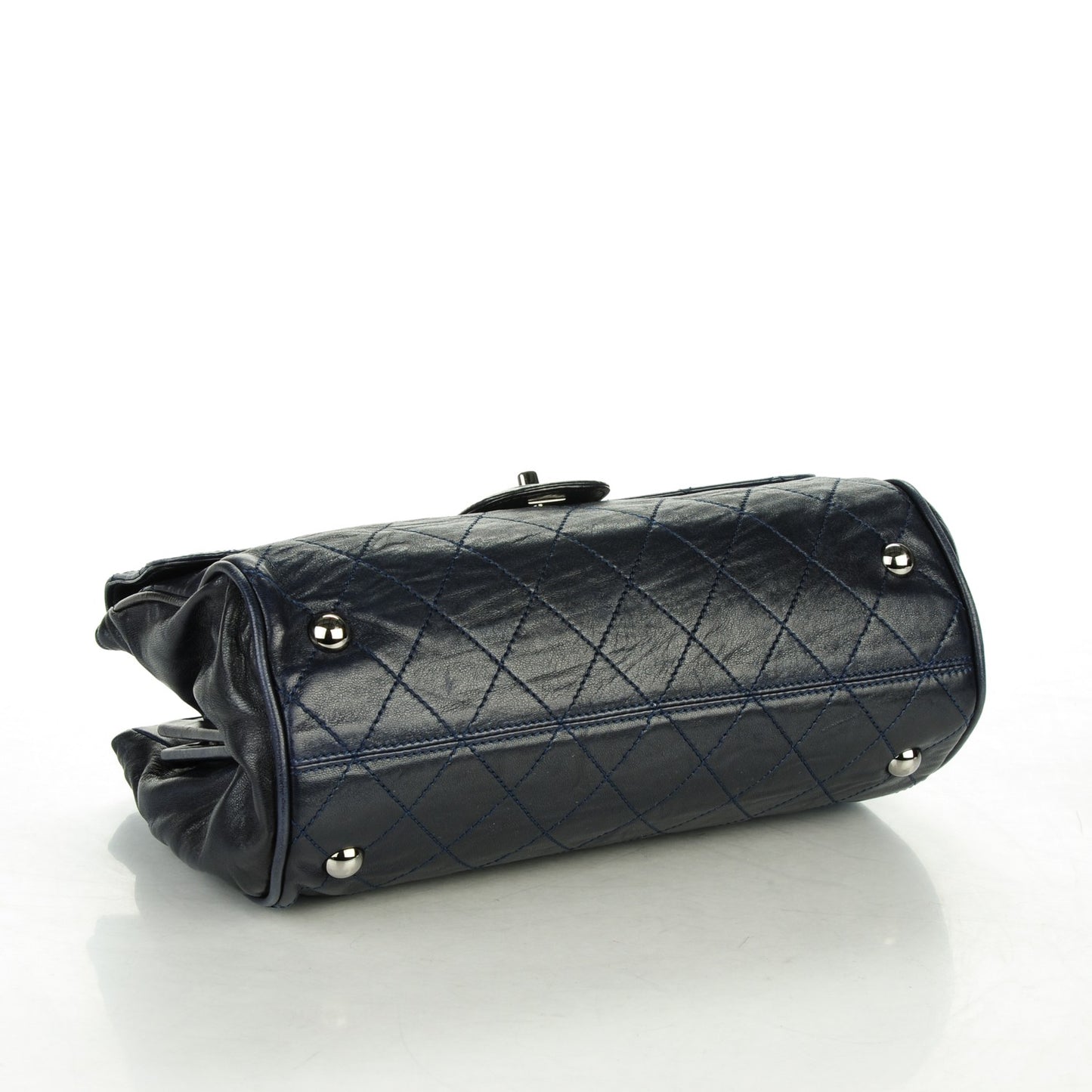 Lambskin Quilted Ritz Flap Navy