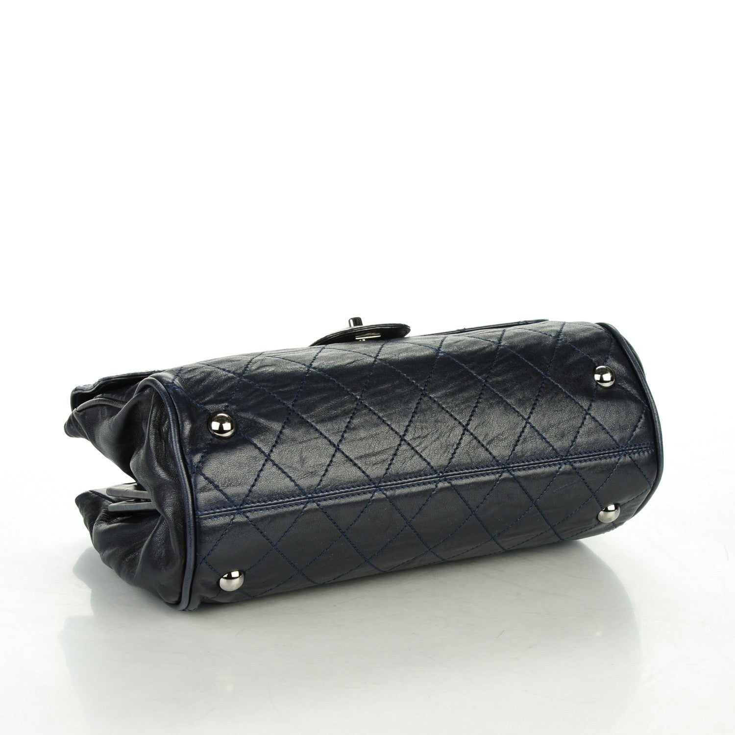 Chanel Lambskin Quilted Ritz Flap Navy 4 of 7