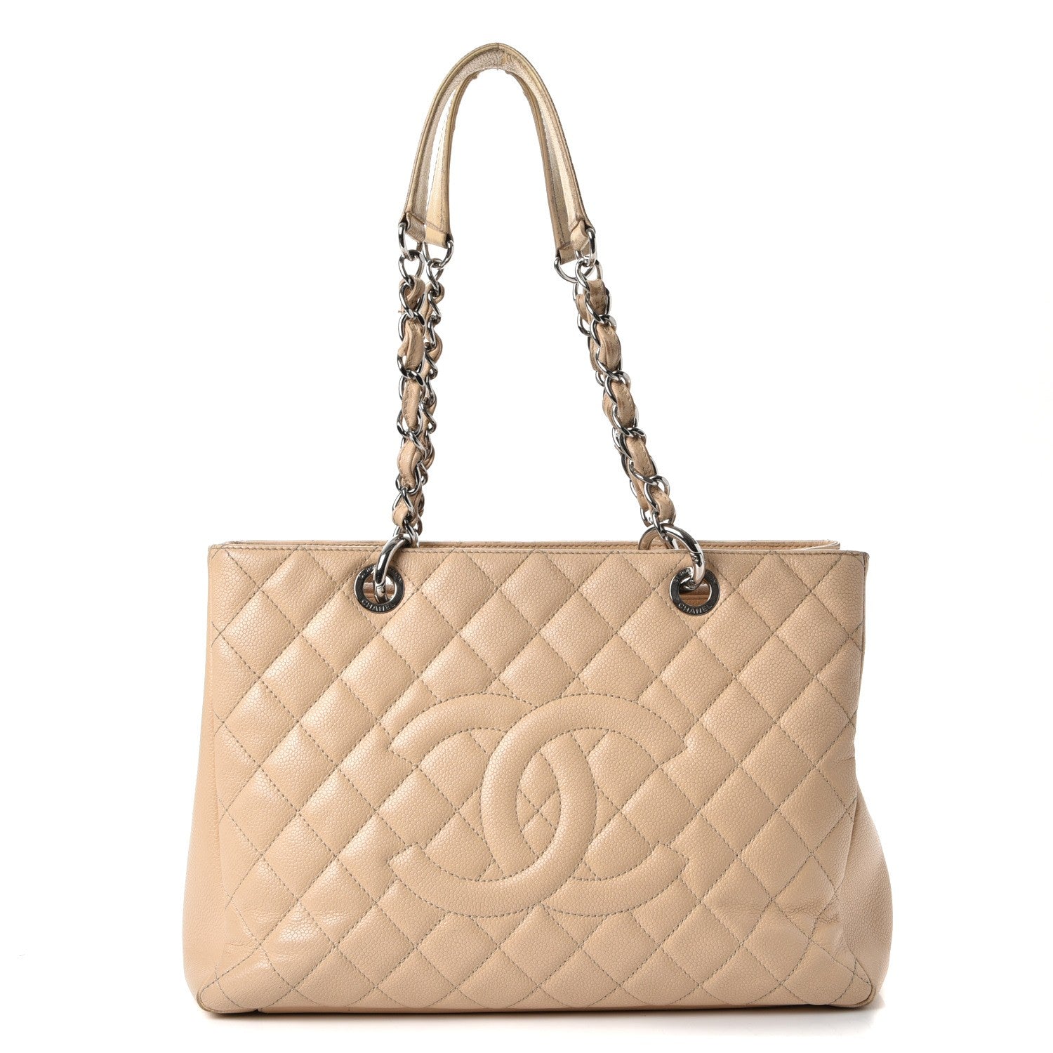 Chanel Caviar Quilted Grand Shopping Tote GST Beige Clair 1 of 33