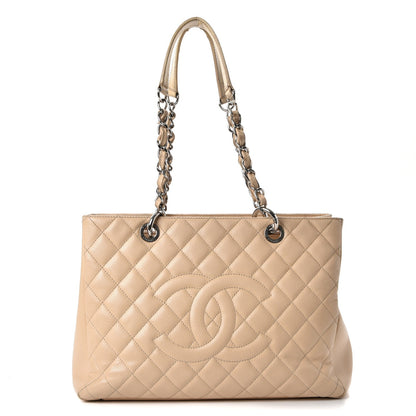 Chanel Caviar Quilted Grand Shopping Tote GST Beige Clair 1 of 33