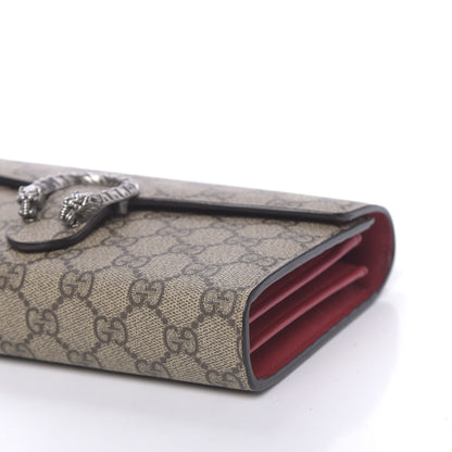 Gucci GG Supreme Monogram Mini Dionysus Chain Wallet Beige Vulcanic Red 9 of 13