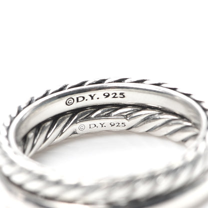David Yurman Sterling Silver Stackable Cable Ring Set of 2 54 7 4 of 4