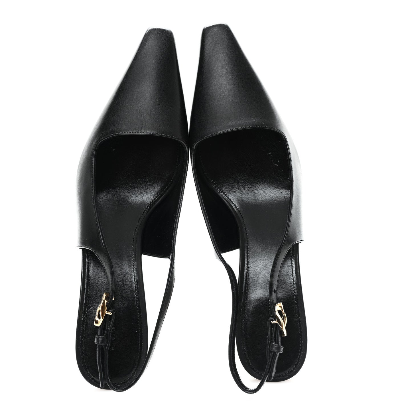 Calfskin G Cube 50mm Slingback Pumps 36 Black