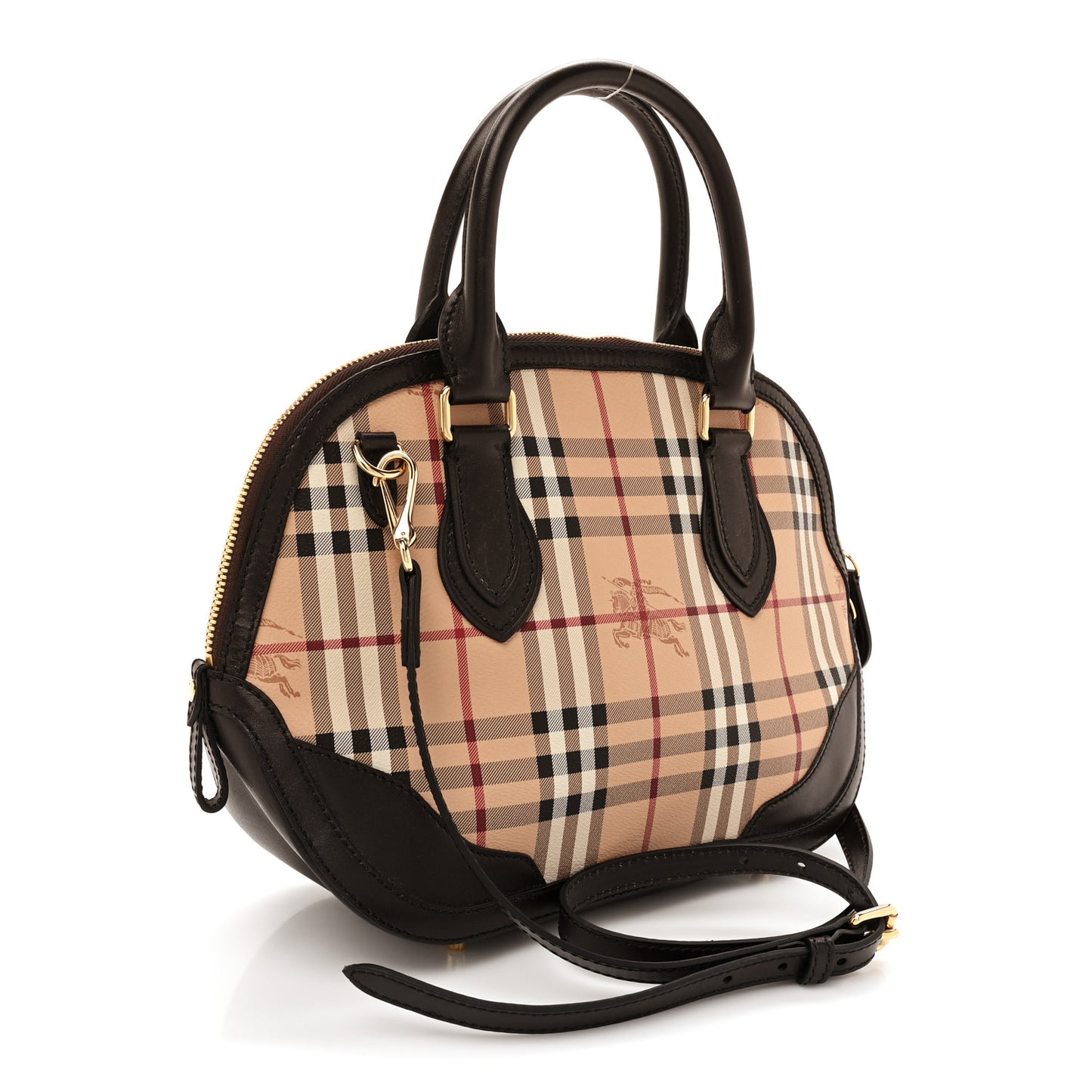 Haymarket Check Small Orchard Bowling Bag Chocolate